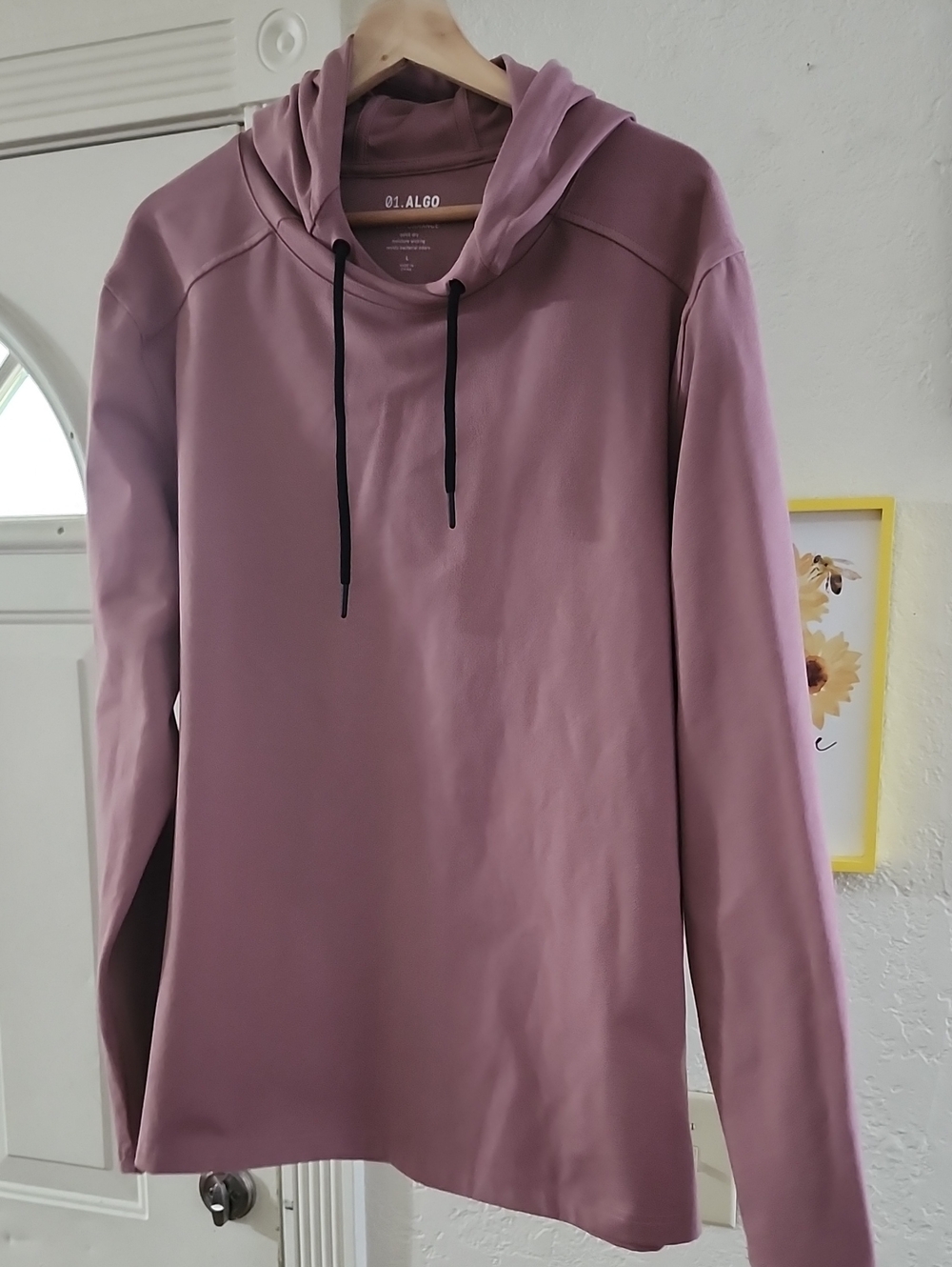 01.Algo Men’s Performance Scuba Pullover Hoodie Rose Pink Sz L Activewear